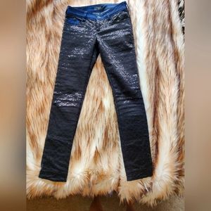 Sequined Armani Original Denim Navy Blue